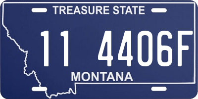 MT license plate 114406F