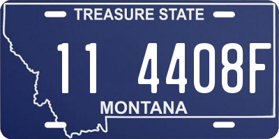 MT license plate 114408F