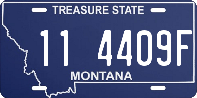 MT license plate 114409F