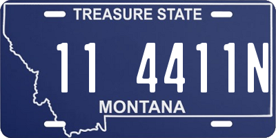 MT license plate 114411N