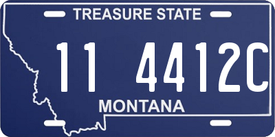 MT license plate 114412C