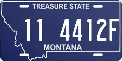 MT license plate 114412F