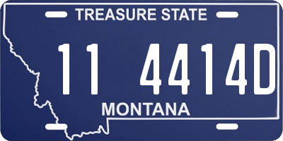 MT license plate 114414D