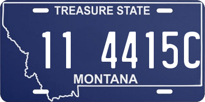 MT license plate 114415C