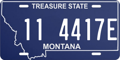 MT license plate 114417E