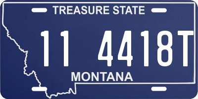 MT license plate 114418T