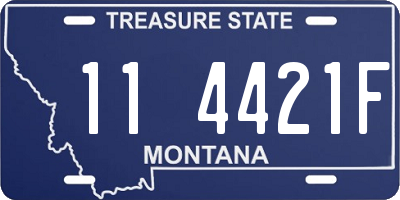 MT license plate 114421F