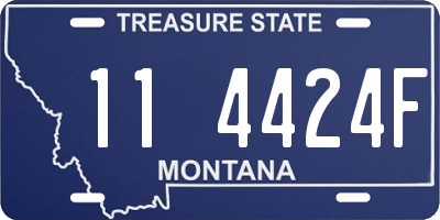 MT license plate 114424F