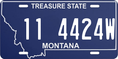 MT license plate 114424W