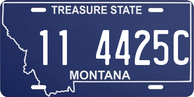 MT license plate 114425C