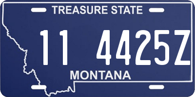 MT license plate 114425Z