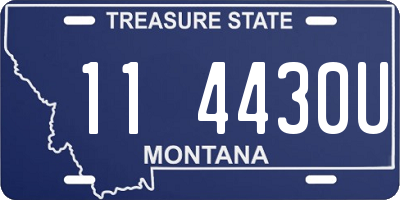 MT license plate 114430U