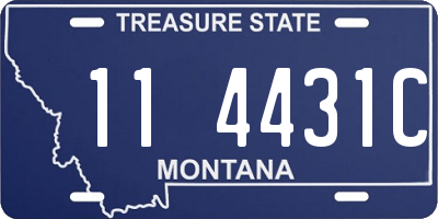 MT license plate 114431C