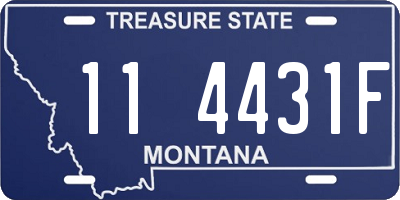 MT license plate 114431F