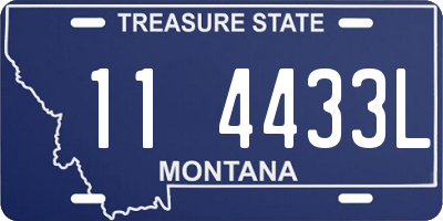 MT license plate 114433L