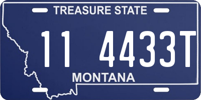 MT license plate 114433T