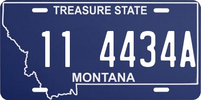 MT license plate 114434A
