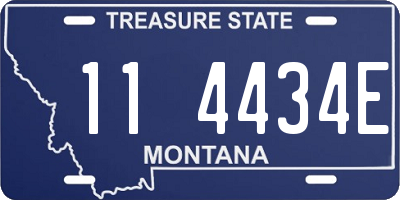 MT license plate 114434E