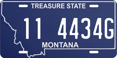 MT license plate 114434G