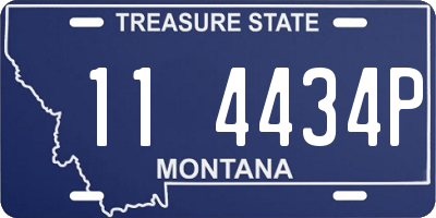 MT license plate 114434P