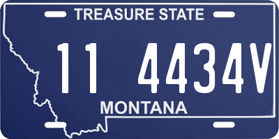 MT license plate 114434V