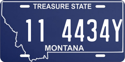 MT license plate 114434Y