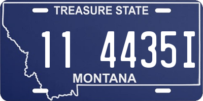 MT license plate 114435I