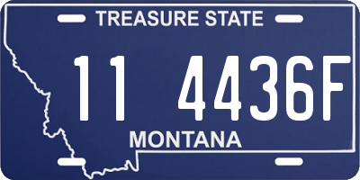 MT license plate 114436F