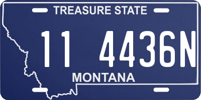 MT license plate 114436N