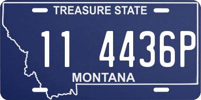 MT license plate 114436P