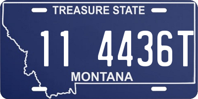 MT license plate 114436T