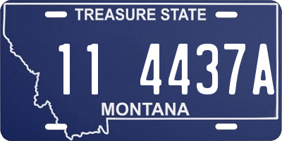 MT license plate 114437A
