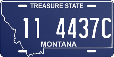 MT license plate 114437C