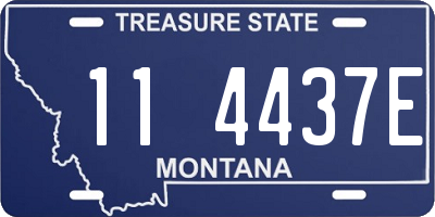 MT license plate 114437E