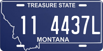 MT license plate 114437L