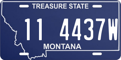 MT license plate 114437W