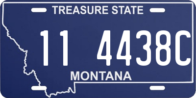 MT license plate 114438C