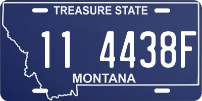 MT license plate 114438F