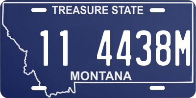 MT license plate 114438M