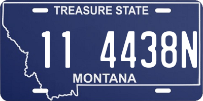 MT license plate 114438N