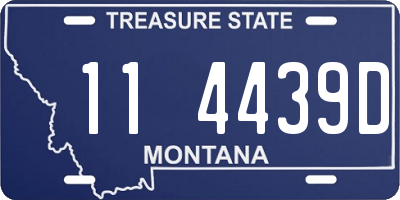 MT license plate 114439D