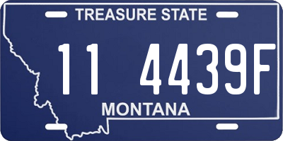 MT license plate 114439F