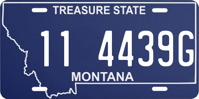 MT license plate 114439G