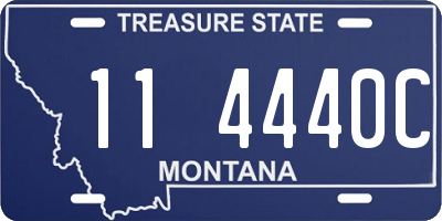 MT license plate 114440C