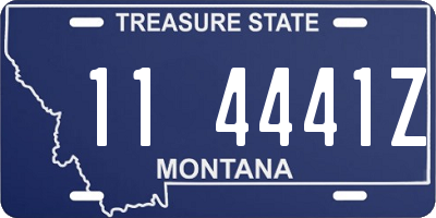 MT license plate 114441Z