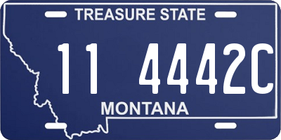 MT license plate 114442C