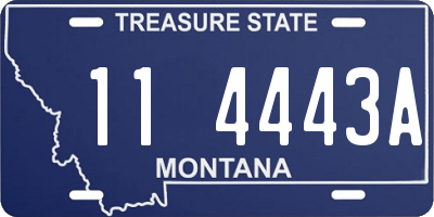 MT license plate 114443A