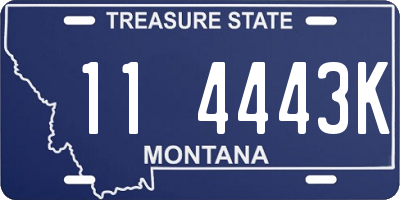 MT license plate 114443K