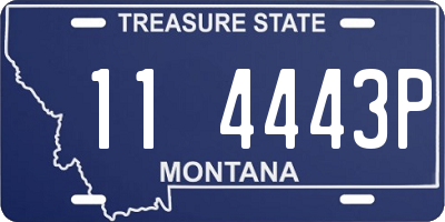 MT license plate 114443P