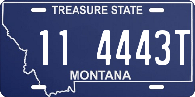 MT license plate 114443T